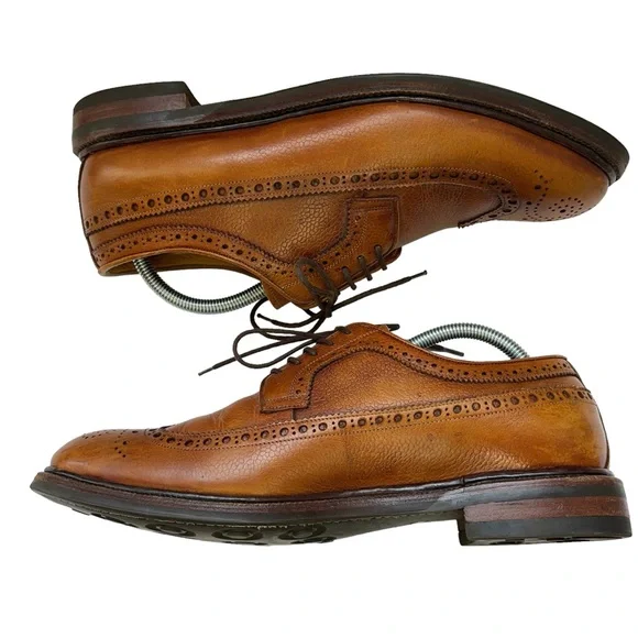 Meermin Oxford Wingtip Dress Shoes Mens Size 9 Brown Leather 